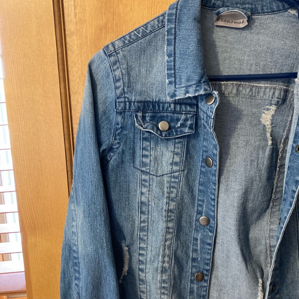 Distressed Jean Jacket - Picture 2 of 4
